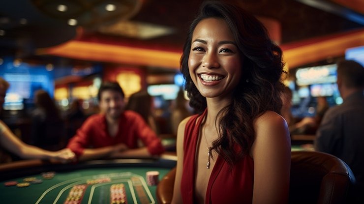 Dealer profesional menjalankan roda Monopoly Live di studio kaptenjitu